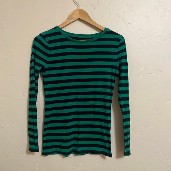 Merona Tops - Merona The Ultimate Tee Small Green and Black Striped